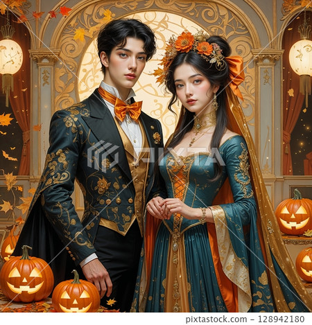 金色晚會：情侶們的夢幻萬聖節 128942180