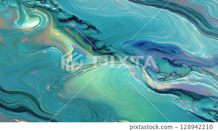 Abstract blue swirl pattern art background texture. 128942210