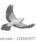 Bird in flight 128942977