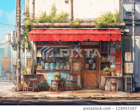 復古的商店 128943167