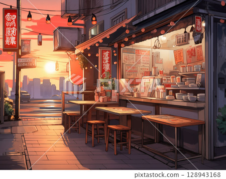 日落時分美麗的飲酒區 128943168