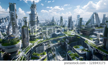 未來城市景觀 128943173