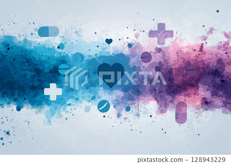 一張醫學影像,顯示藍色心形藥丸排列在乾淨、柔和的藍白色背景上 一張醫學影像,顯示藍色心形藥丸排列在乾淨、柔和的藍白色背景上 128943229