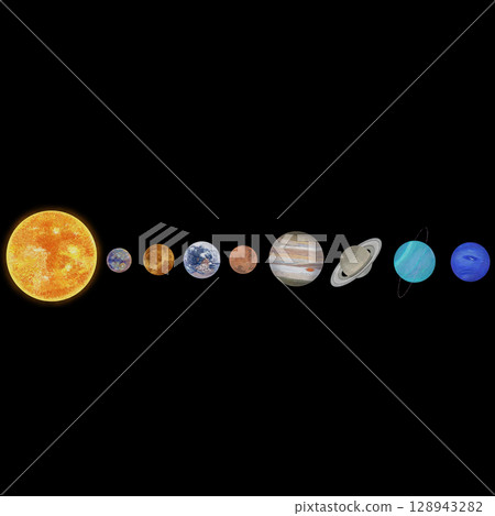 Solar system_black background_square 128943282