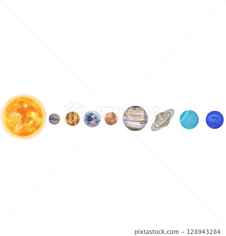 Solar system_white background_square Solar system_white background_square 128943284