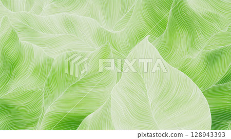綠葉抽象的背景紋理圖案 128943393
