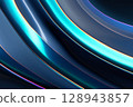 Futuristic Neon Abstract Waves 128943857