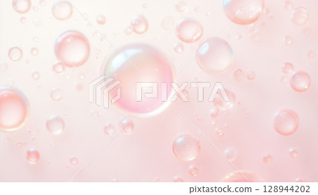 展現水潤與透明感的粉紅美容成分影像 128944202