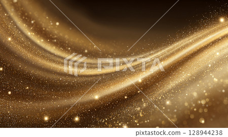 抽象的金色閃光背景 抽象的金色閃光背景 128944238