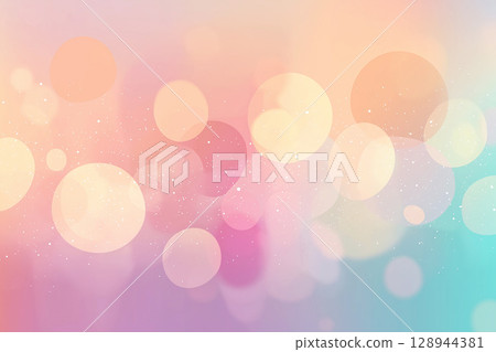 A fantastic pastel bokeh background with a beautiful gradation of mint green and pink 128944381