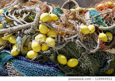 Fishing tacke for professiona net fisherboat in Mediterranean 128944952