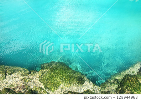 cenote mangrove turquoise water Mayan Riviera 128944968