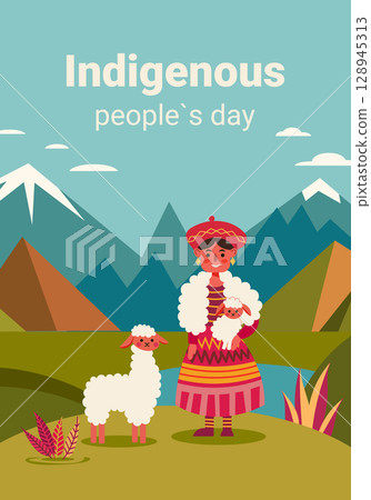 Tribal Indigenous Peoples Day celebration illustration Tribal Indigenous Peoples Day celebration illustration 128945313