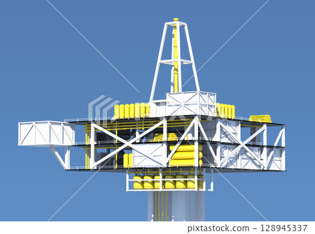 cargo ship with cranes cargo ship with cranes 128945337