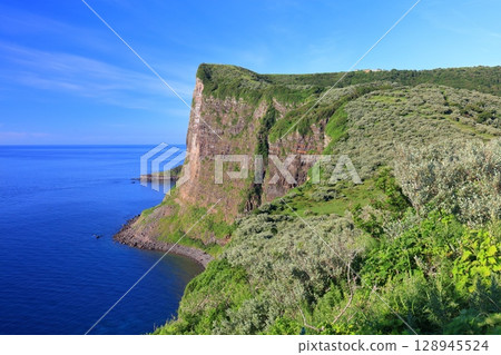 [Shimane Prefecture] Matengai Cliffs on Kuniga Coast on a clear day (Nishinoshima, Oki Islands) 128945524