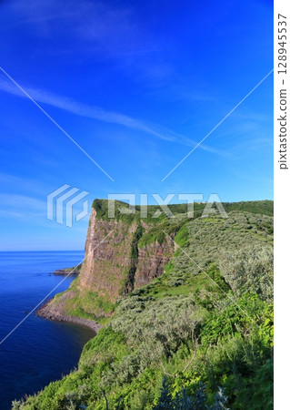 [Shimane Prefecture] Matengai Cliffs on Kuniga Coast on a clear day (Nishinoshima, Oki Islands) 128945537