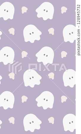 蓬鬆床單鬼圖案垂直類型 蓬鬆床單鬼圖案垂直類型 128945732