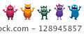 Colorful Monsters 128945857