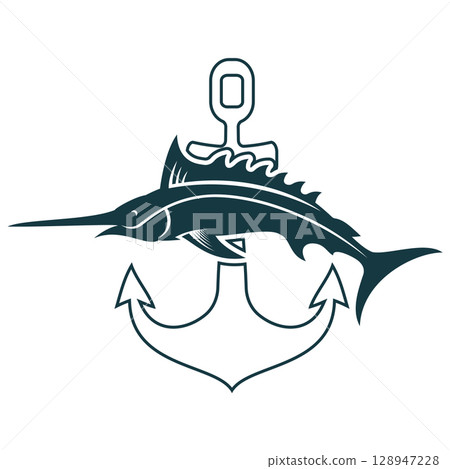 Blue Marlin Logo Design Inspiration 128947228