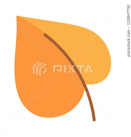 Birch leaf autumn foliage element Birch leaf autumn foliage element 128947792