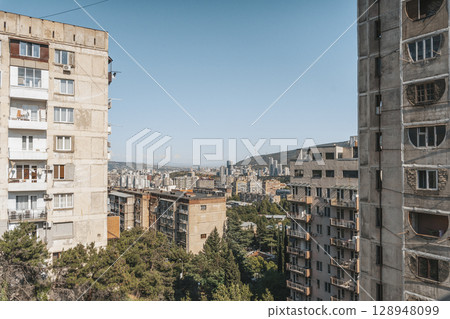 Soviet Brutalist Apartment Blocks in Tbilisi Soviet Brutalist Apartment Blocks in Tbilisi 128948099