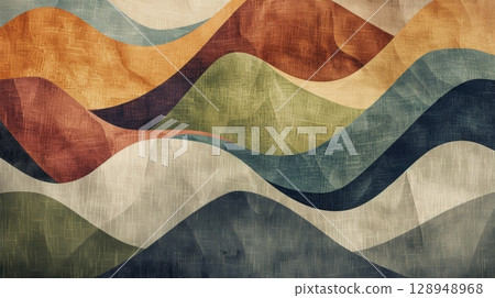 Inspired by the natural beauty of the outdoors this design features a grainy mountain range in a hypnotic geometric pattern. The subtle color variations and intricate details draw th Inspired by the natural beauty of the outdoors this design features a grainy mountain range in a hypnotic geometric pattern. The subtle color variations and intricate details draw th 128948968