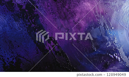 An atmospheric design for a vinyl record cover with a grainy gradient in shades of midnight blue and deep purple 128949049