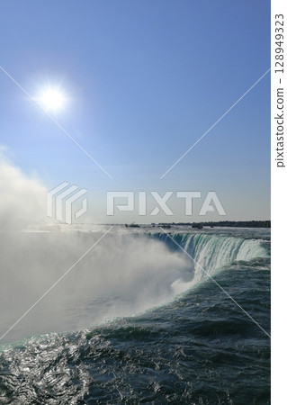 Niagara Falls in Canada, one of the three largest waterfalls in the world Niagara Falls in Canada, one of the three largest waterfalls in the world 128949323