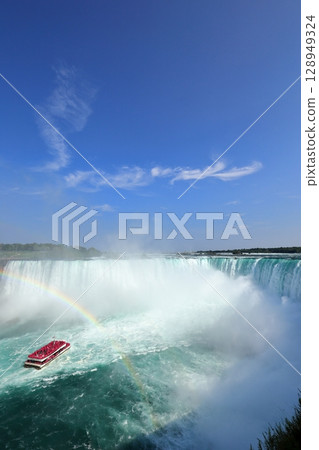 Niagara Falls in Canada, one of the three largest waterfalls in the world 128949324