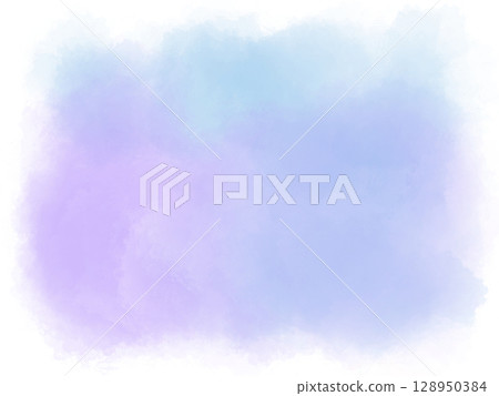 Watercolor, gradation, blue and purple frame, background material Watercolor, gradation, blue and purple frame, background material 128950384