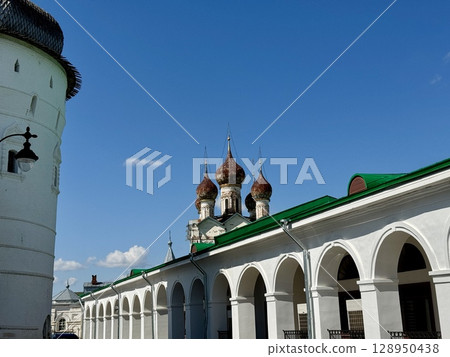 Russia Rostov Veliky July 15, 2025 Rostov Kremlin in summer. High quality photo Russia Rostov Veliky July 15, 2025 Rostov Kremlin in summer. High quality photo 128950438