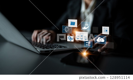 Digital Business Infrastructure and Data System Management Latch Digital Business Infrastructure and Data System Management Latch 128951114