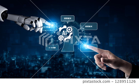 AI Artificial Intelligence Virtual Assistant for Smart Business Vouch 128951126