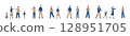 Illustration set of a family spending autumn 128951705