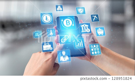 Cryptocurrency and blockchain technology for digital finance Spire 128951824