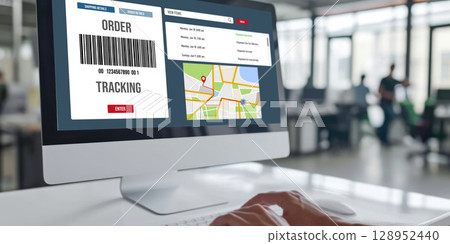 Delivery tracking system for e-commerce and brisk online business 128952440