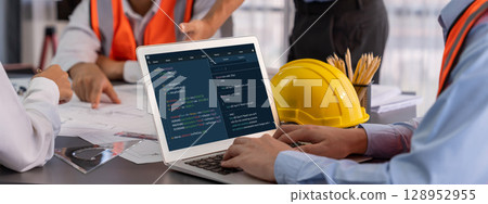 Software development programming on computer screen for brisk application Software development programming on computer screen for brisk application 128952955