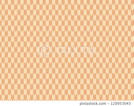 Arrow feather pattern, Japanese pattern, Red 128953043