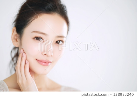 女性美麗肌膚與護膚“AI生成圖像” 128953240