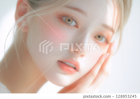 女性美麗肌膚與護膚“AI生成圖像” 女性美麗肌膚與護膚“AI生成圖像” 128953245