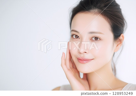 女性美麗肌膚與護膚“AI生成圖像” 128953249