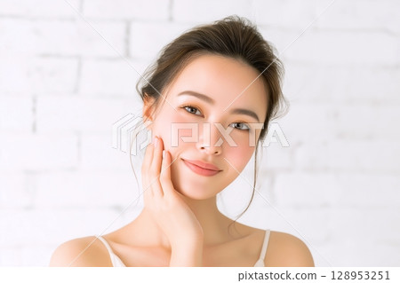 女性美麗肌膚與護膚“AI生成圖像” 女性美麗肌膚與護膚“AI生成圖像” 128953251