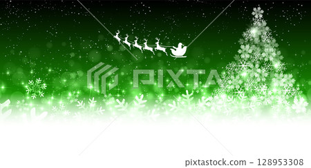 Snow Christmas Winter Santa background 128953308