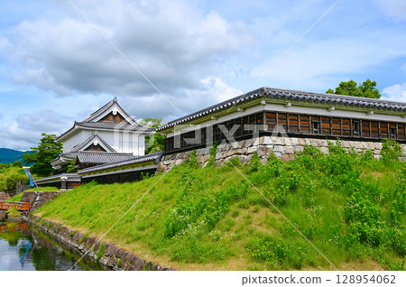 Shoryuji Castle ruins, replica tower, Tamon tower ruins, Nagaokakyo city Shoryuji Castle ruins, replica tower, Tamon tower ruins, Nagaokakyo city 128954062