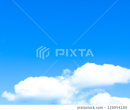 A simple landscape of a refreshing blue sky and white clouds A simple landscape of a refreshing blue sky and white clouds 128954189