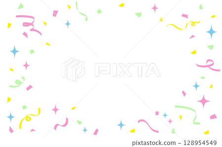 Colorful confetti frame Colorful confetti frame 128954549