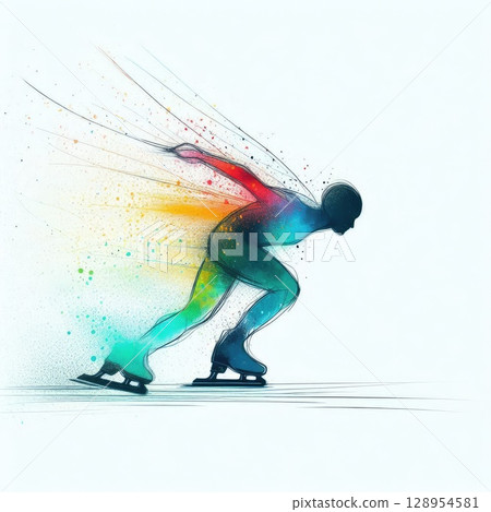 Dynamic Speed Skating in Artistic Motion with Generative AI. 128954581