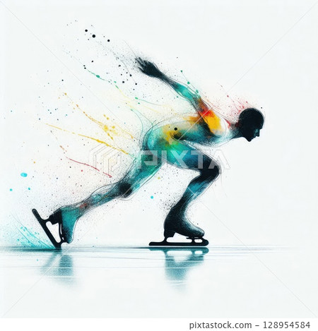 Dynamic Speed Skating in Artistic Motion with Generative AI. 128954584