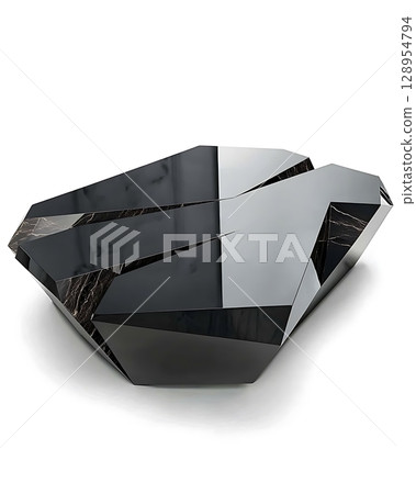 A black and white table with a black and white design 128954794