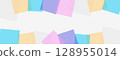 Soft pastel color block frame background illustration 128955014